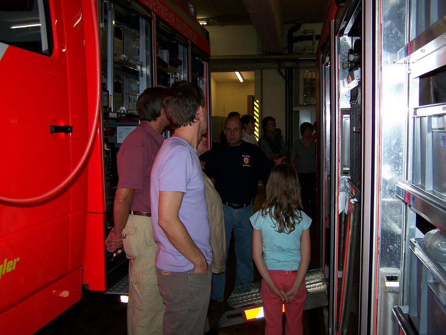 17.8.2006: Der Chor besucht die Feuerwehr