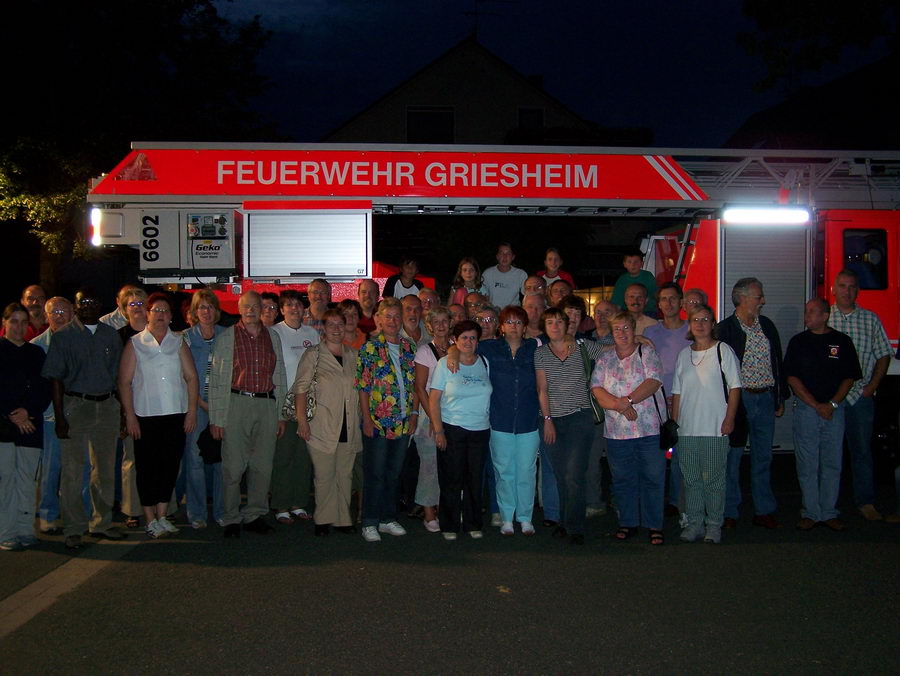 17.8.2006: Der Chor besucht die Feuerwehr