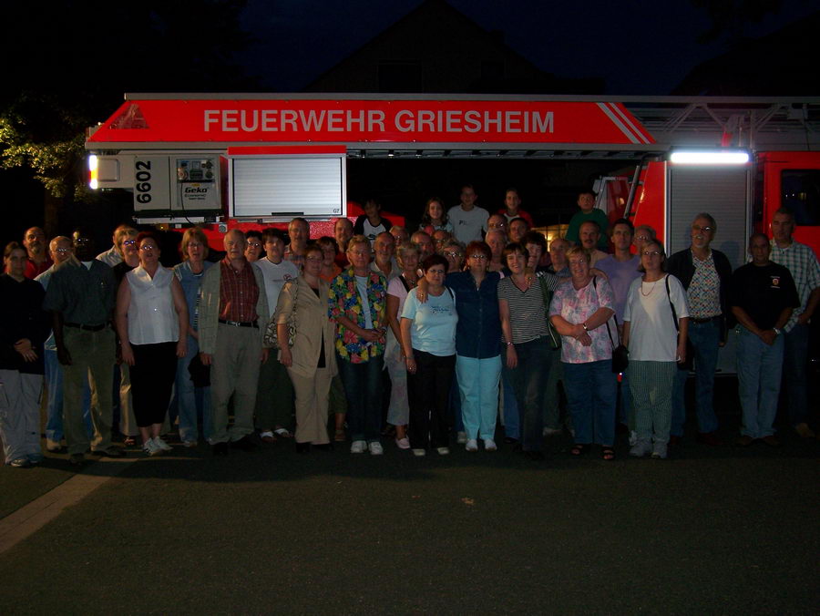 17.8.2006: Der Chor besucht die Feuerwehr