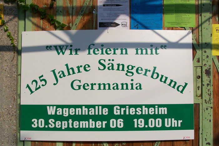 125 Jahre Sängerbund-Germania - Geburtstagsfeier in der Wagenhalle