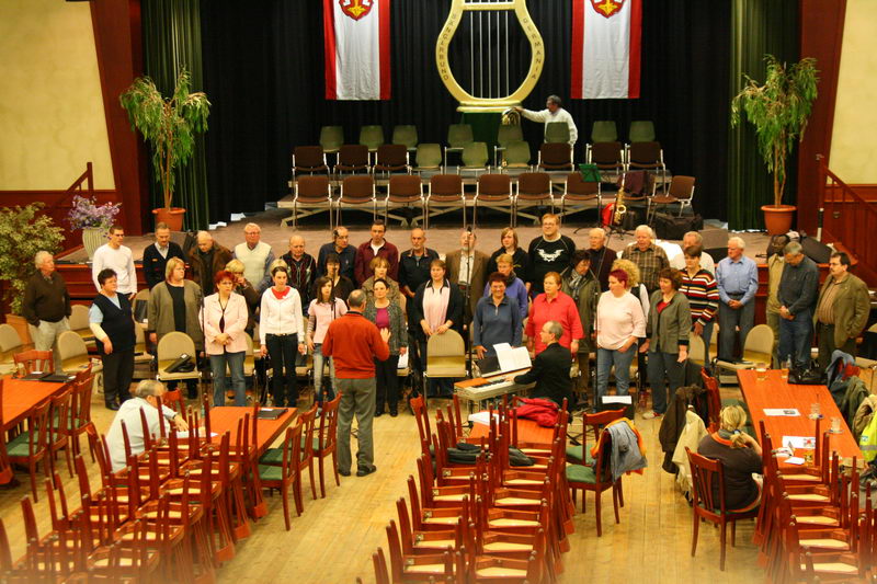 29.3.2007: Gemeinsame Probe für das Konzert am 31.3.